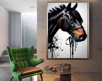 horse canvas,horse home decor,horse decor in suits,animal wall decor