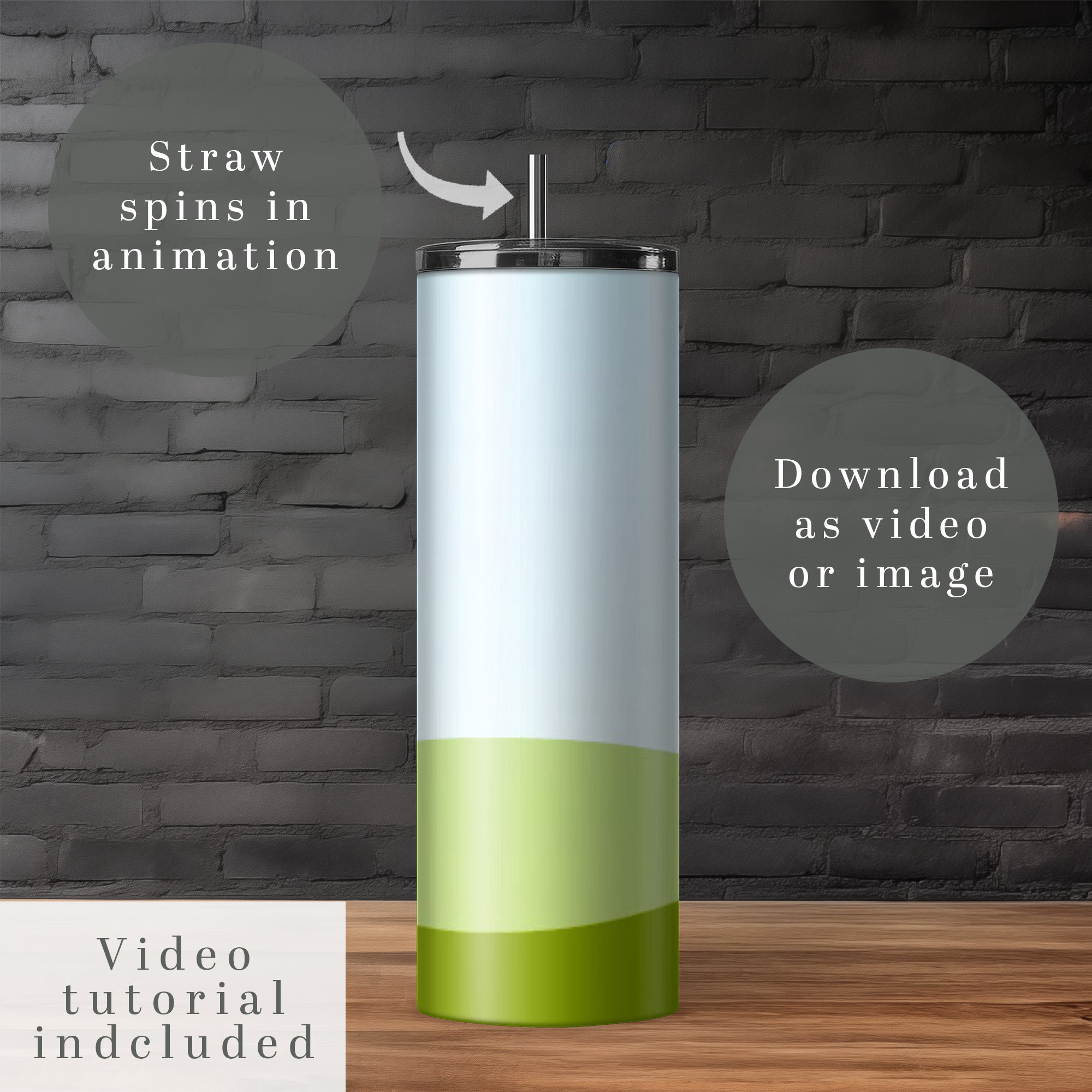 Rotating Tumbler Mockup CANVA 20oz Spinning Tumbler Mockup Etsy