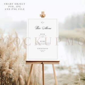 Wedding Sign Mockup Welcome Sign Mockup Wedding Easel Sign Mockup 18X24 Seating Chart Sign Bridal Shower Boho Wedding Easel Mock Up PSD