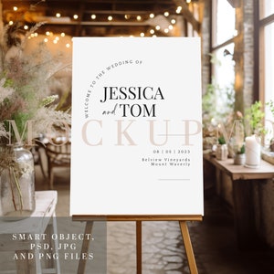 Wedding Sign Mockup Welcome Sign Mockup Wedding Easel Mockup PSD Seating Chart Sign Mock Up Bridal Shower Sign 18X24 Boho Wedding Easel Mock