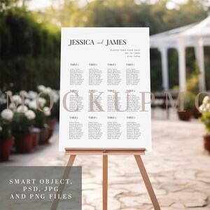 Wedding Sign Mockup Welcome Sign Mockup Wedding Easel Mockup PSD Seating Chart Sign Mock Up Baby Shower Sign 18X24 Boho Wedding Easel Mock