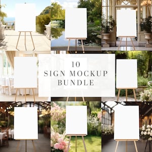 Wedding Sign Mockup Bundle Wedding Easel Mockup Bundle Seating Chart Mockup Bundle Bridal Shower Sign Mock Up 18x24 Sign Welcome Easel PSD