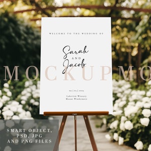 Wedding Sign Mockup Welcome Sign Mockup Wedding Easel Mockup PSD Seating Chart Sign Mock Up Baby Shower Sign 18X24 Boho Wedding Easel Mock