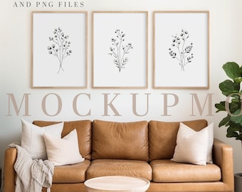 Wood Frame Mockup Wooden Frame Mock Up Scandinavian Frame Mockup PSD Mockup Set of 3 Wall Art Mock Up 5X7 Print Mock Up Wall Art Display