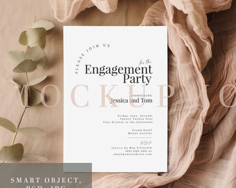 Wedding Invitation Mockup 5x7 Card Mockup Baby Shower Invitation Mockup PSD 5x7 Wedding Stationary Mock Up Birthday Card Mock Up Wedding PSD