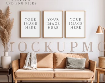 Wood Frame Mockup Wooden Frame Mock Up Scandinavian Frame Mockup PSD Mockup Set of 3 Wall Art Mock Up 5X7 Print Mock Up Wall Art Display
