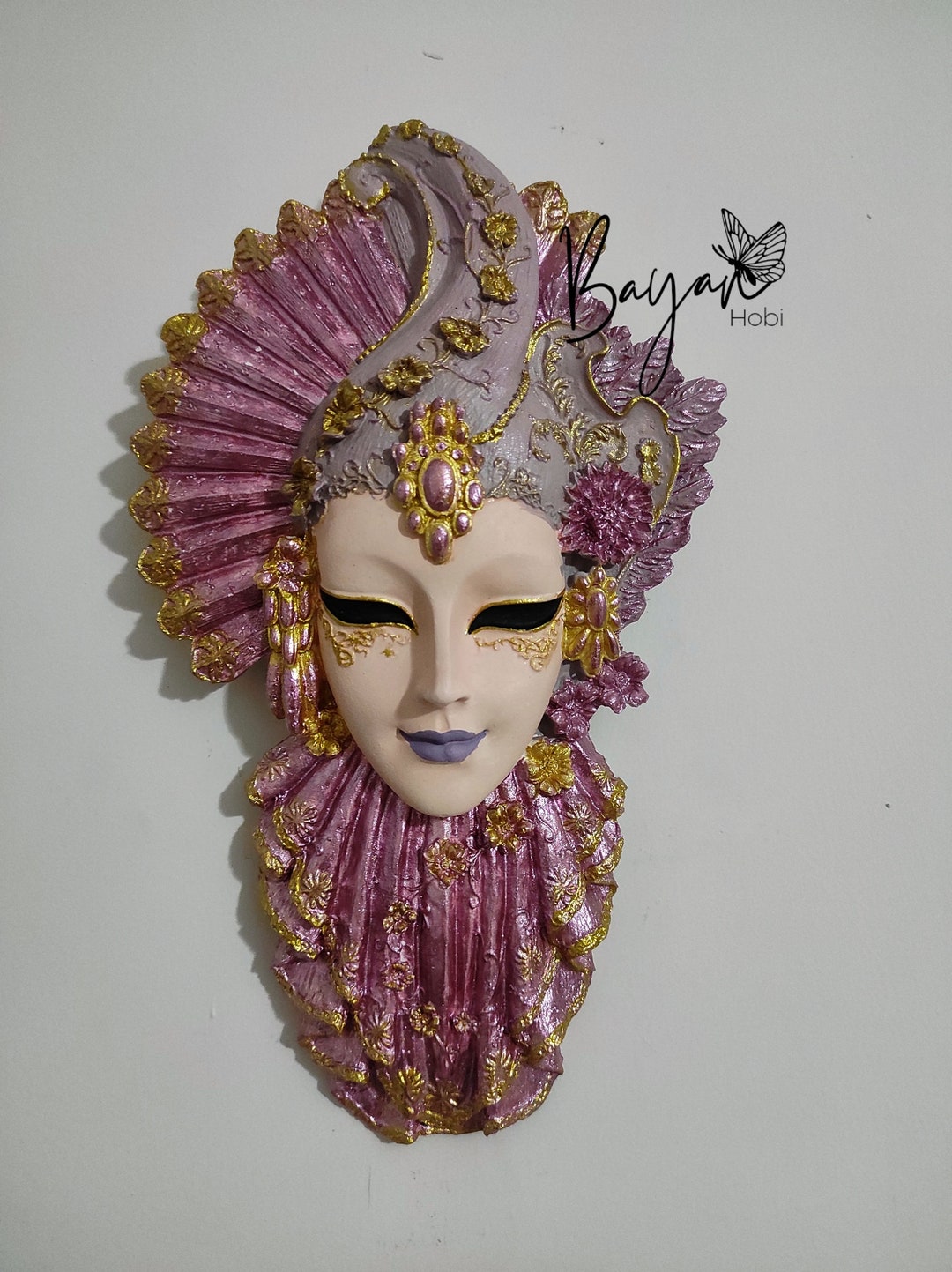 Mask, Wall Mask, Wall Object, Wall Ornament, Home Decor Etsy