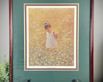 Betty Malone “Flowers for Mommy” 20” x 23” Framed Lithograph