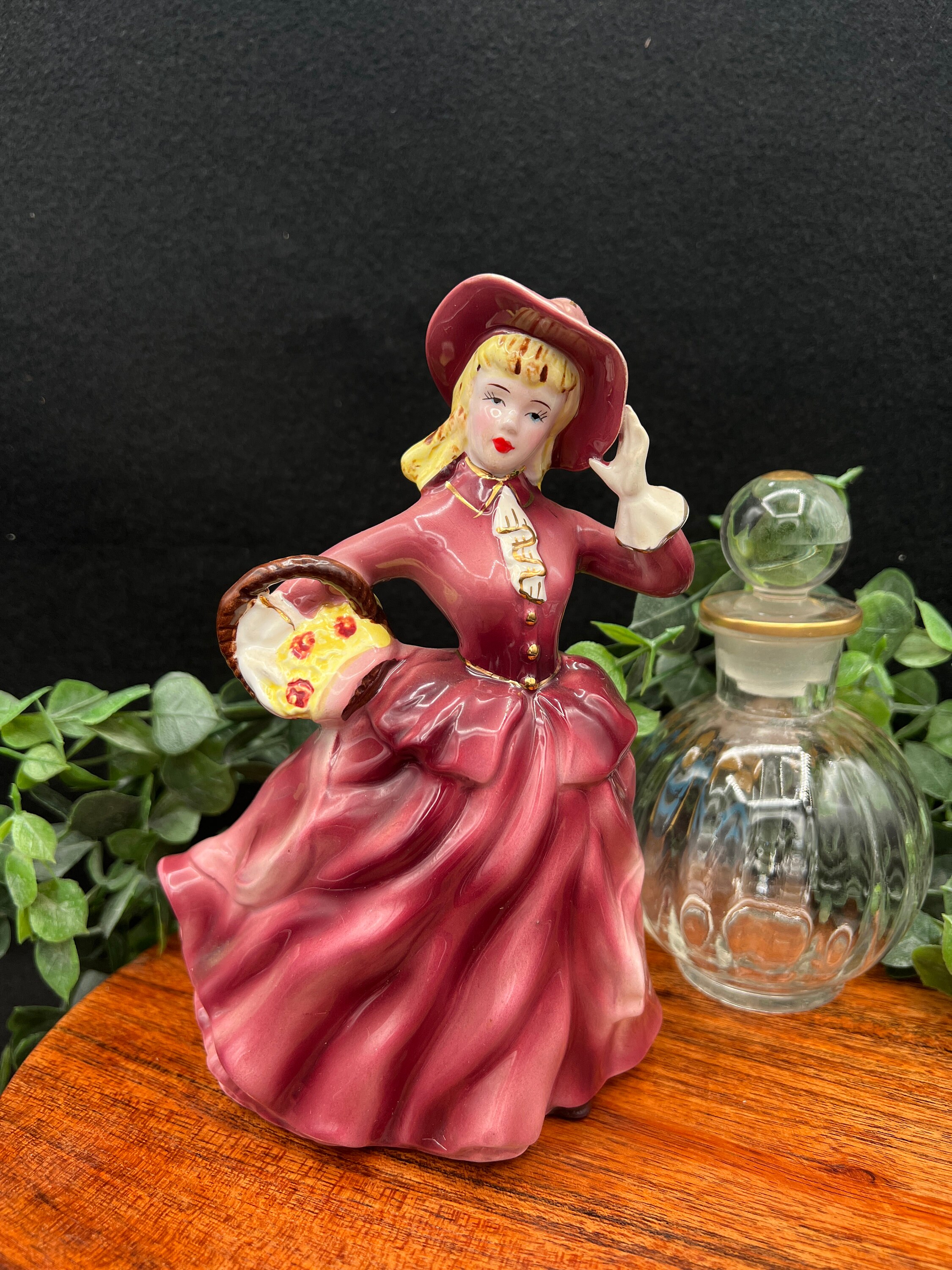 Ucagco Ceramics Japan Vintage Southern Belle Figurine Etsy