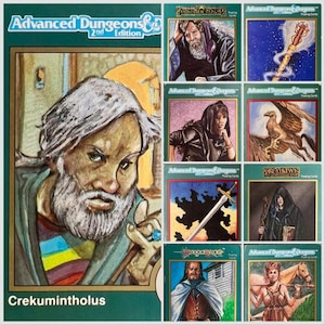 Advanced Dungeons and Dragons 2nd Edition Trading Cards - Crekumintholus & Staff
