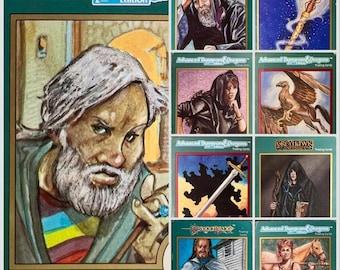 Advanced Dungeons and Dragons 2nd Edition Trading Cards - Crekumintholus & Staff