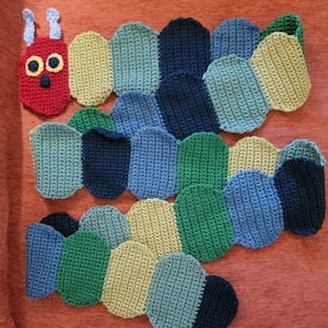 Hungry Caterpillar Crochet Scarf Pattern – PDF Download – Teacher Gift Idea