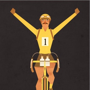 3 cartes postales Vélo - Tour de France - Maillot jaune