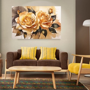 Gold flower poster