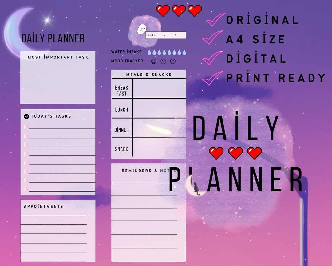digital-planner-printable-planner-daily-journal-for-kids-etsy