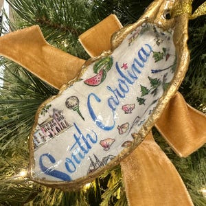 Charleston Oyster Shell Ornament - Küstendekor von South Carolina