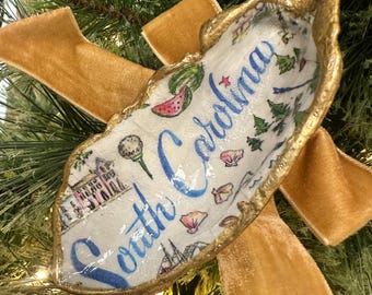 Ornament Charleston-oesterschelp – Decoratie kust South Carolina