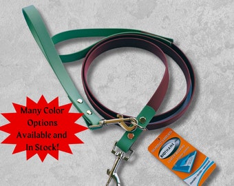 4 Foot Leash With Removable Traffic Handle, Traffic Handle Dog Leash, Waterproof BioThane, Custom Made, Personalized Gift, Complete Set