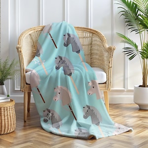 Hobby Horse Blanket, Gifts for Hobby Horsing Lovers, Hobby Horse Decor and Accessories