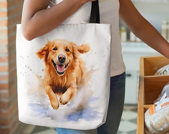 ゴールデンレトリバー犬 両面トートバッグ - Etsy 日本