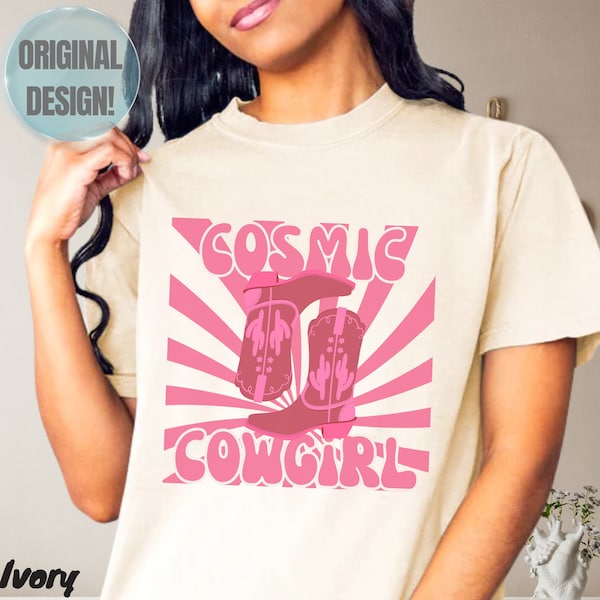 Cosmic Cowgirl Shirt Space Cowgirl Disco Cowgirl Western Graphic Tee Country Girl Shirt Girly Cowgirl Shirt Gift For Her, Lets Go Girls