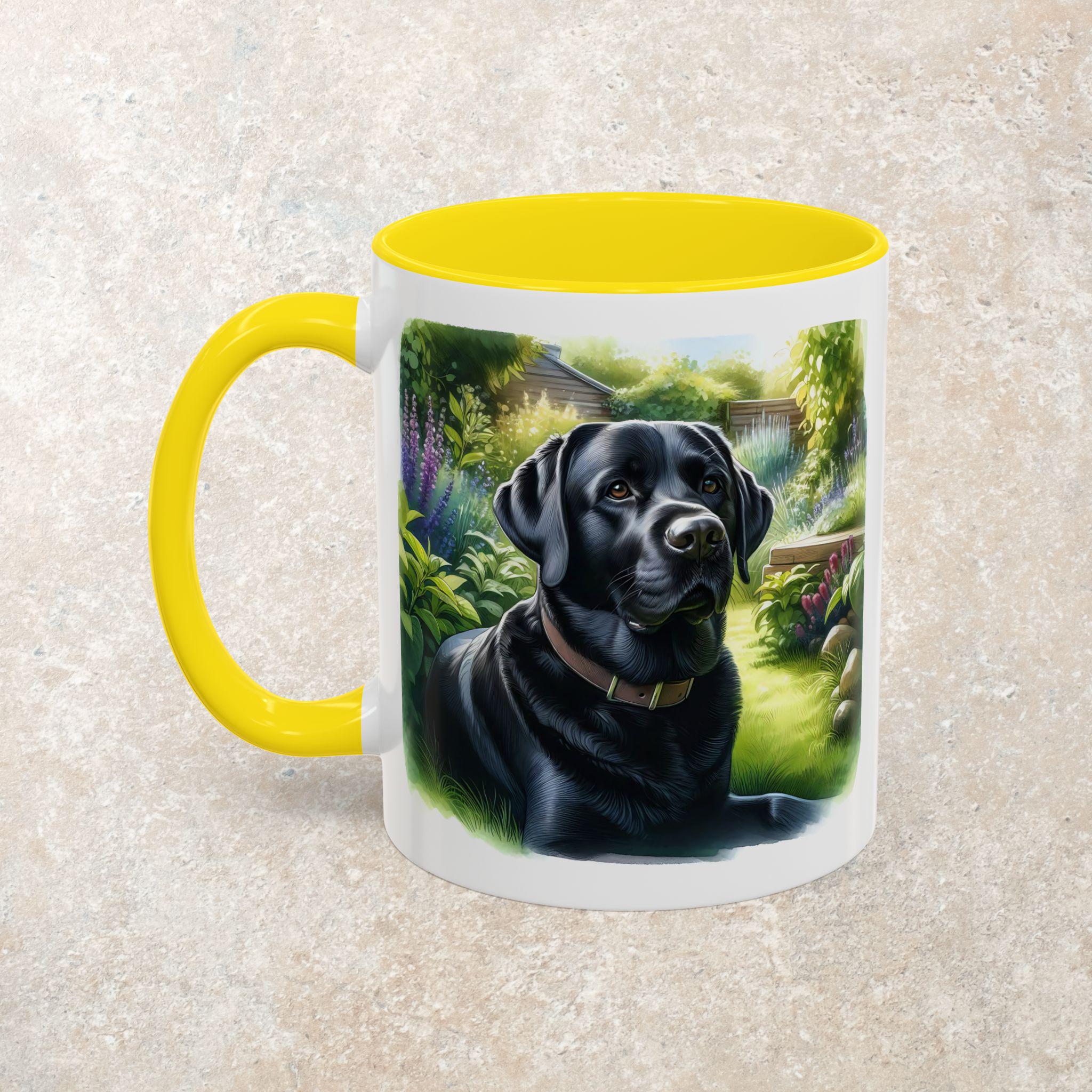 Tazza con cane Labrador nero, regalo per lui o per lei