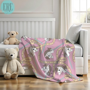 Whimsical Hobby Horse Blanket, Cozy Throw for Hobby Horse Lovers, Hobby Horse Accessories