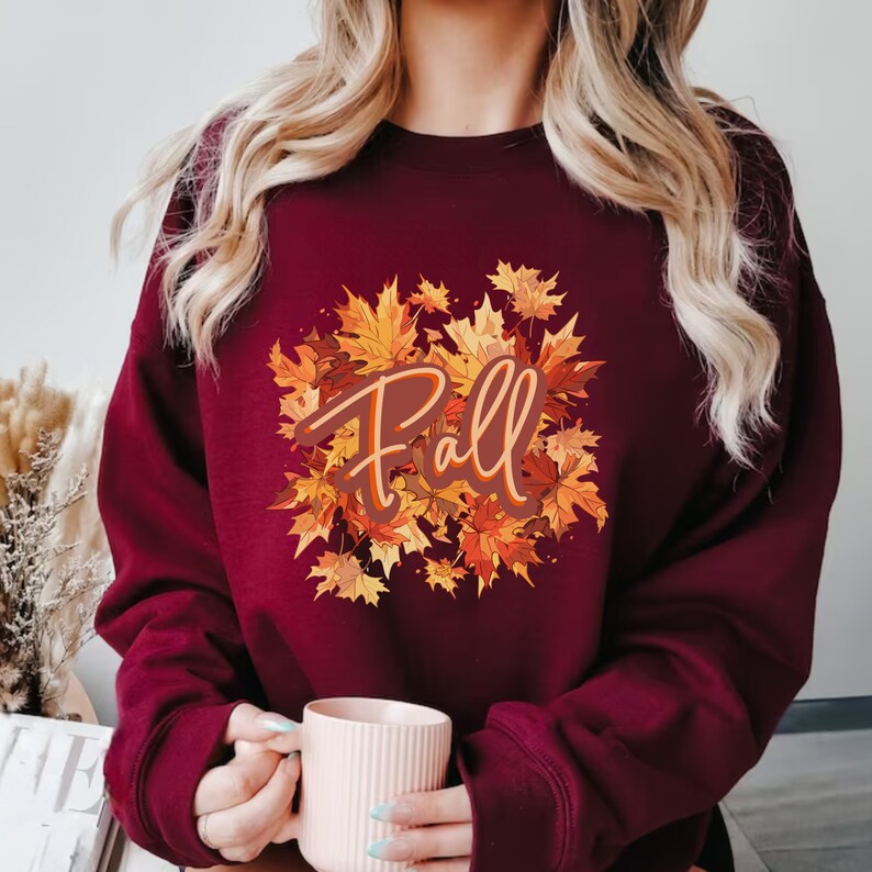 Fall Leaves Sweatshirt Fall Camping Shirt Fall Lover Gifts Plus Size