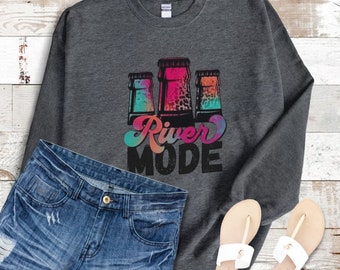 River Mode Marina Shirt Gift for Kayaker It's River Time Shirt Canoeing Shirt, Rafting Shirt, Rowing Sweatshirt, River Life, Trending