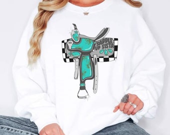 Rodeo Sayings Cowboy Crewneck, Saddle Up Western Saddle Shirt, Rodeo Vibes Sweatshirt, Cowgirl Up, Rodeo Mom Shirt, Trending Sweatshirts