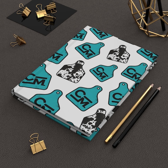 Personalized Cow Tag Hardcover Journal, Ranch Brand Livestock Planner, Western Notebook