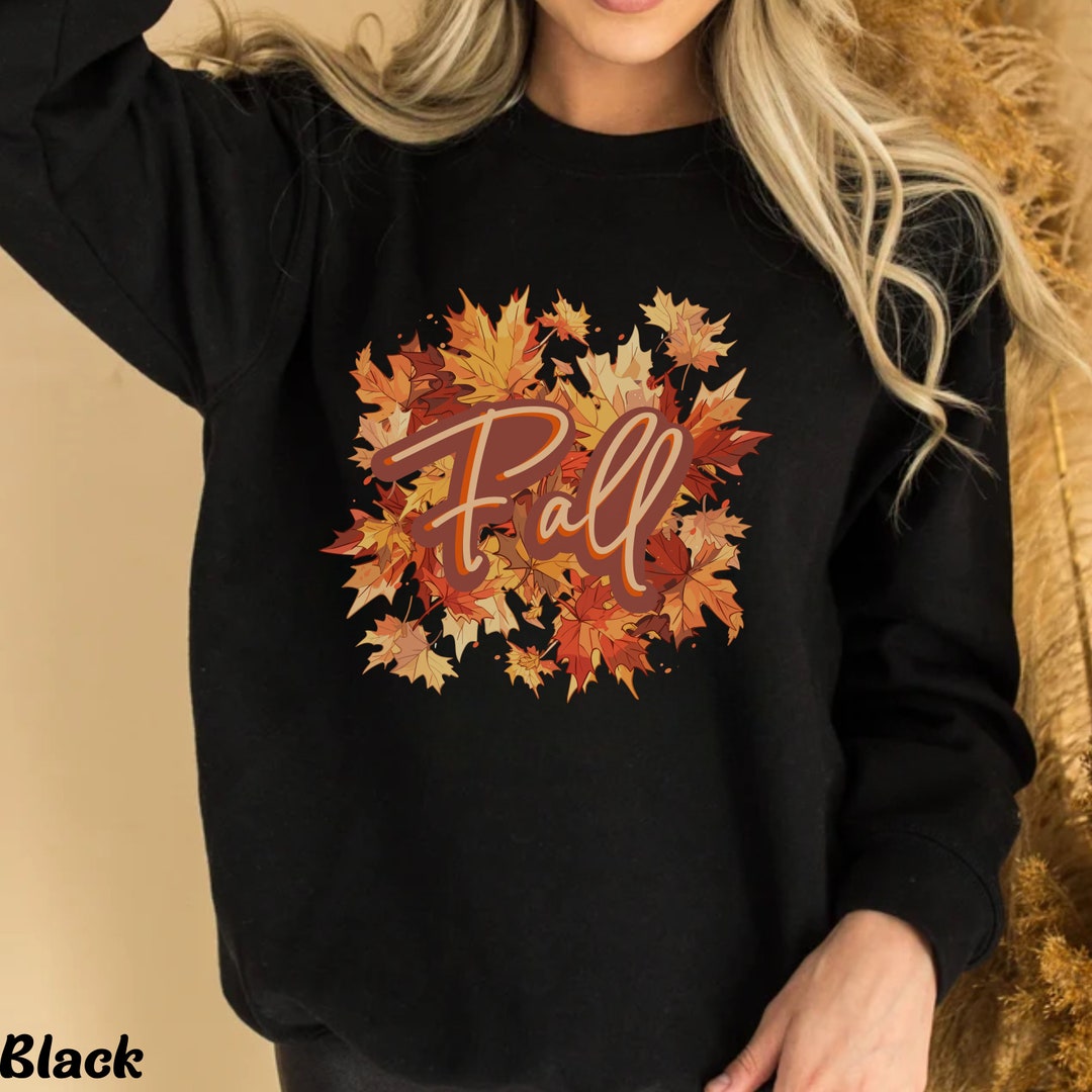 Fall Leaves Sweatshirt Fall Camping Shirt Fall Lover Gifts Plus Size