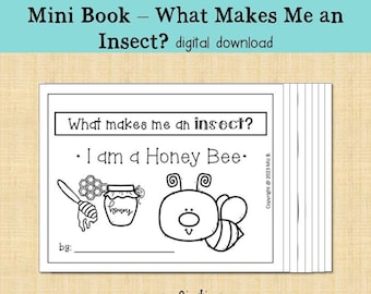 What Makes Me an Insect? Honeybee Mini Coloring Book printable