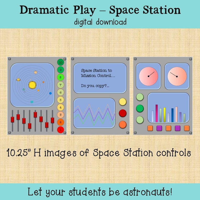 Dramatic Play - Space Station Printable - Etsy
