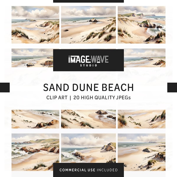 Sand Dune Beach, 20 High Quality JPGs, Scrapbooks, Memory Book, Junk Journals, Digital Planners, Commercial Use, Instant Download