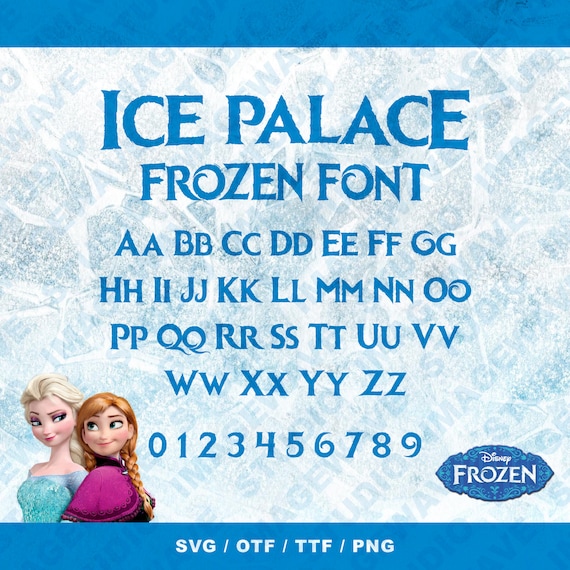 Disney Frozen Font Alphabet 350x233