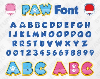 Łapa Czcionka SVG Alfabet: 3D Łapa Litery Clipart (Pobieranie Cyfrowe)