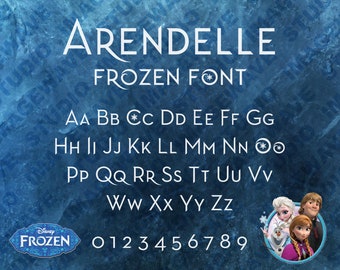Arendelle Frozen Alphabet SVG TTF, Frozen Font SVG, Elsa Font, Ice Font svg, Frozen Cricut, Silhouette, svg png ttf otf, Digital Download