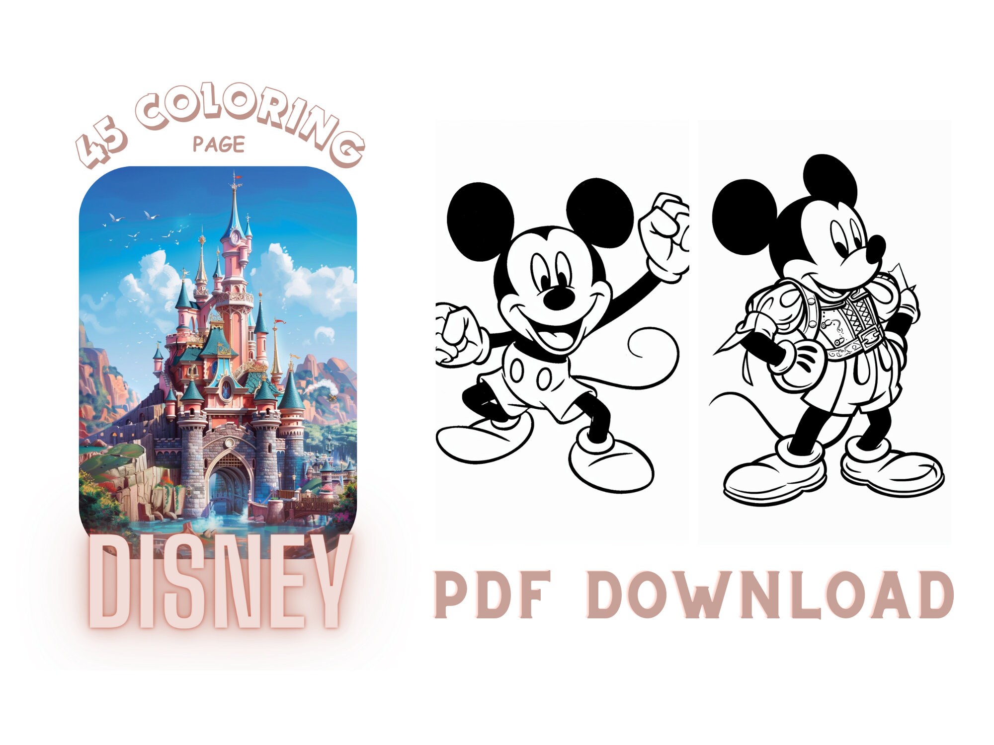 45 Coloring Pages, Cartoon Coloring Pages for Kids, Coloring Pages