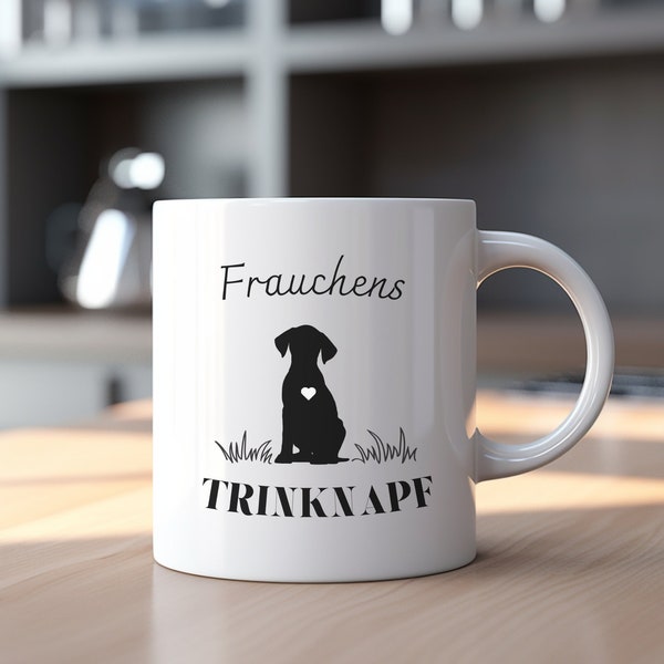 Tasse Geschenk Hundebesitzer "Frauchens Trinknapf", Tasse Hund Frauchen, Hund Spruch, Hundemama