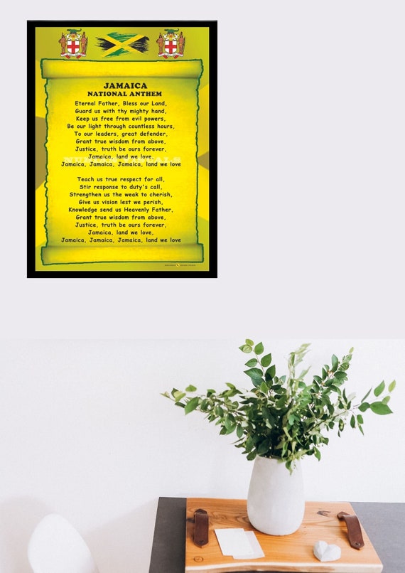 Jamaica National Anthem Poster - A3 Size - Etsy UK