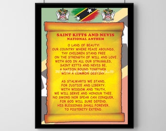 Jamaica National Anthem Poster - A3 Size - Etsy