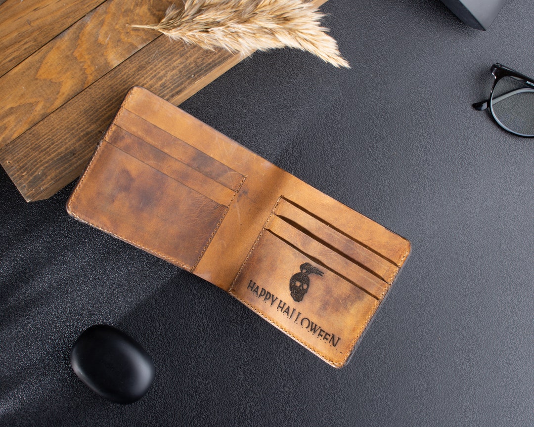 Custom Leather Wallet, Handmade Wallet Gift, Leather Handmade Wallet ...