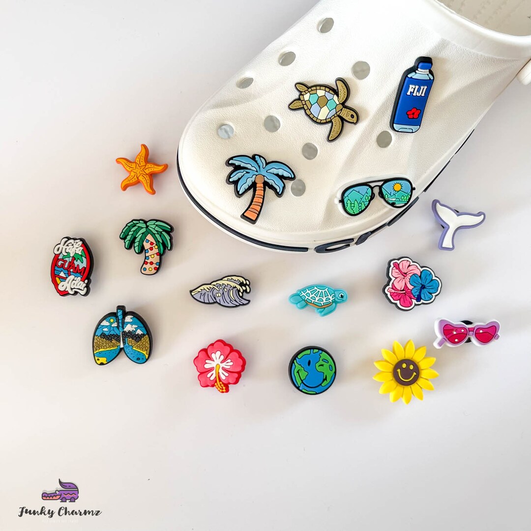 Hawaii Guam Beaches Have Fun Shoe Charms Crocs Charms Jibbitz for Crocs Funky Charmz Crocs Shoe