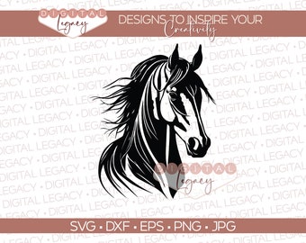 Horse SVG | Horse silhouette | Horse vector | Horse Clipart | Horse Head SVG | Horse | Horse cut file | instant download | commercial use