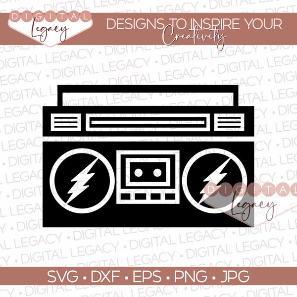 Boombox svg | Boom Box svg | Radio svg | Music | png | svg | eps | dxf | jpg | instant download | commercial use