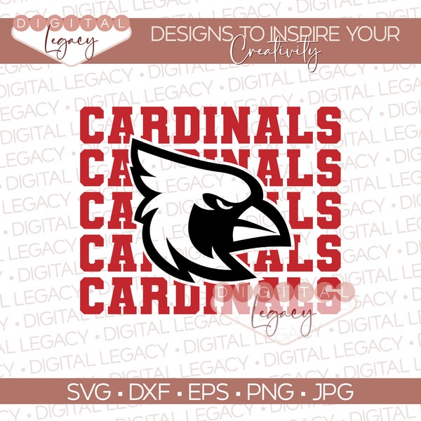 Cardinals Square svg | Cardinals Mascot | Cardinals svg | Go Cardinals | Stanford University | University of Louisville