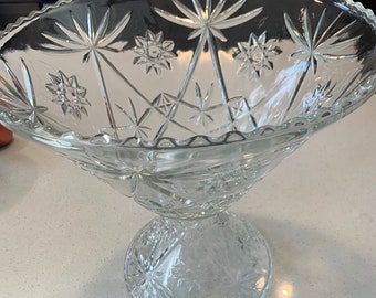 Anchor Hocking Early American Prescut - Star of David - Clear