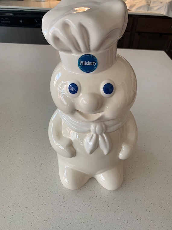 置物 Doughboy pillsbury cookie jar Pillsbury Doughboy Poppin'Fresh Hand Up Cookie Jar 1996 | eBay