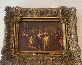 Rembrandt’s The Night Watch Oleograph on Canvas